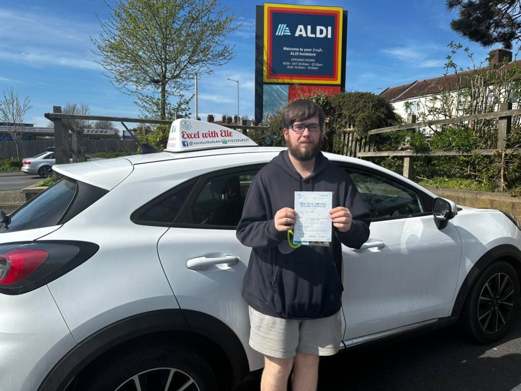 Successful driving lesson pupil in Attleborough