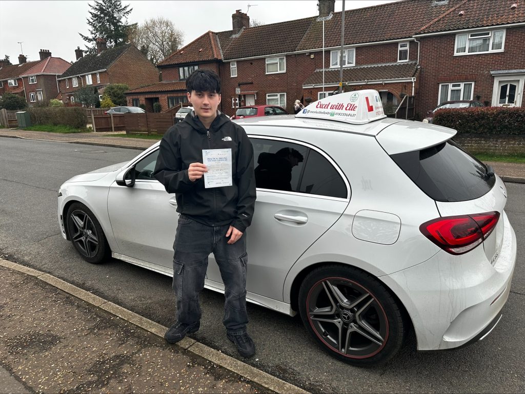 Learner passing driving test with Excel Driving Tuition